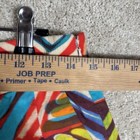 J Crew Collection Geo‎ Brushstroke Shorts Womens 6 Festival Multi Color Pleated - Picture 8 of 14